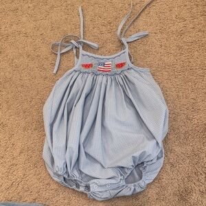 Blue Gingham Kids Bodysuit